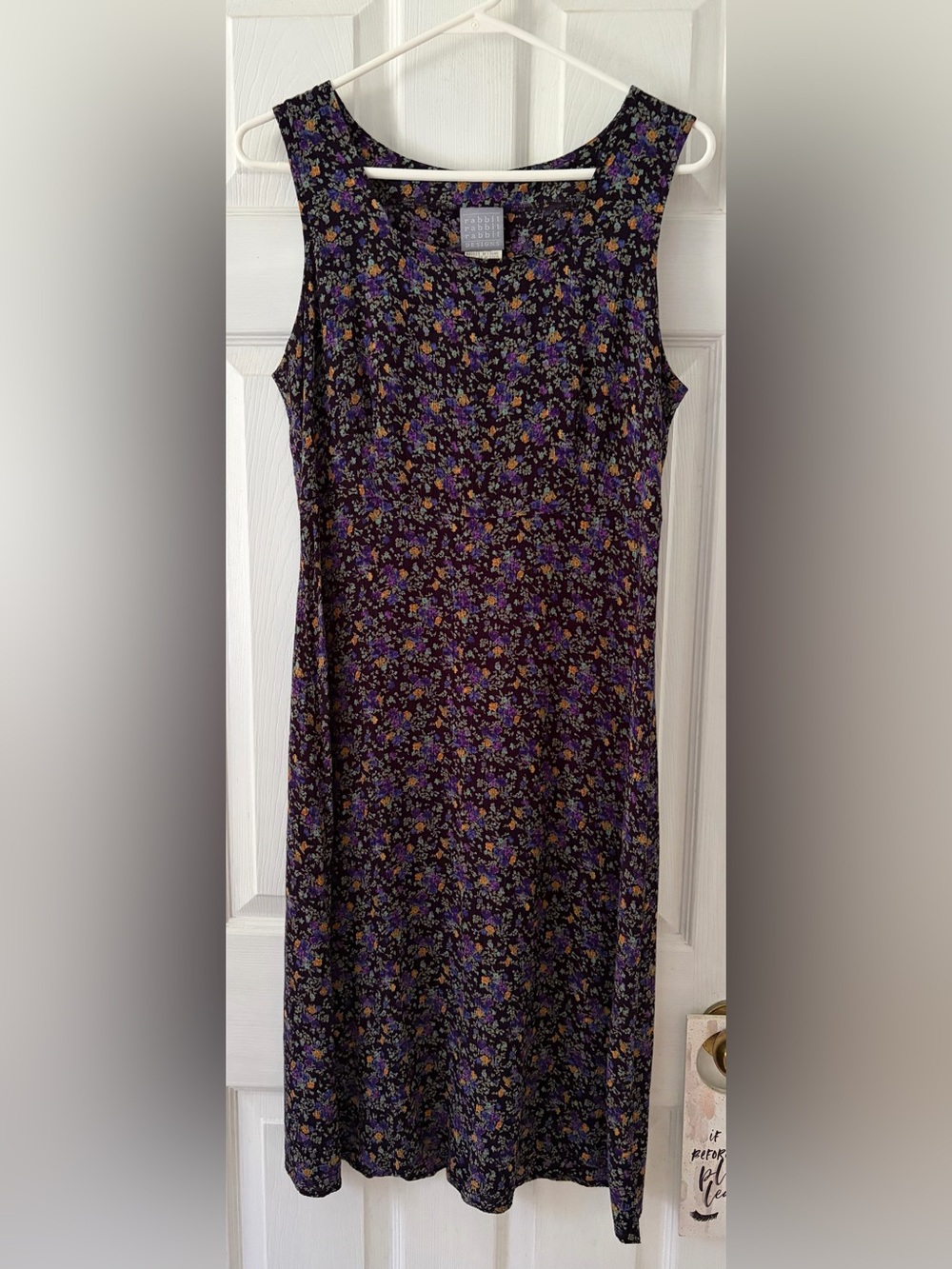Rabbit Rabbit Rabbit Purple, Gold and Black Floral Dress